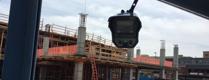 Videofied MotionViewer cameras mounted on a construction jobsite